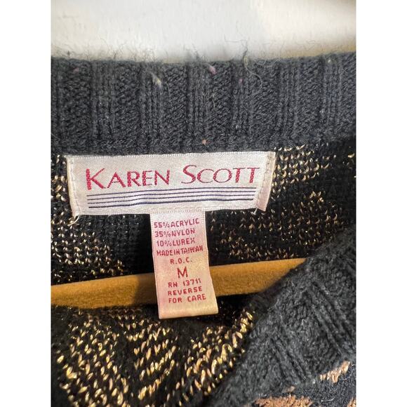 Black and Tan Retro Sweater  - Medium - Fits like L/XL - Picture 6 of 6